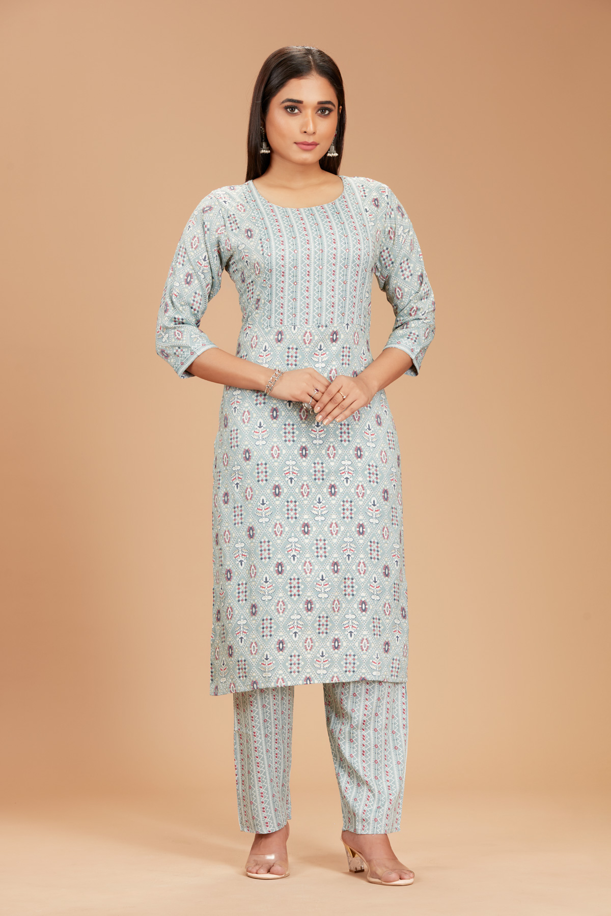 Grey Kurti With Pant